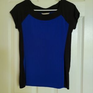 Banana Republic Blue and Black Raglan T-Shirt